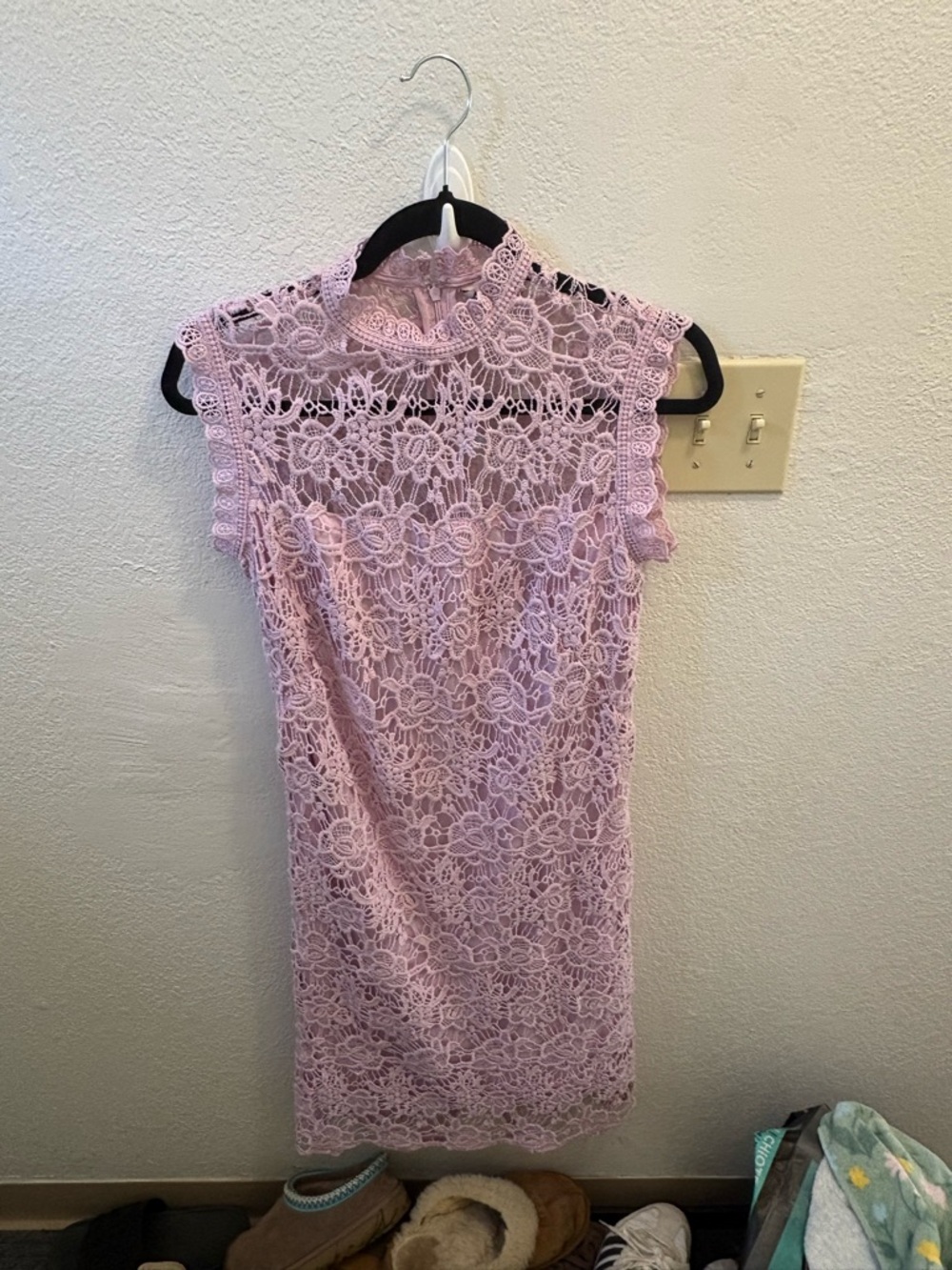 Nanette Lepore Lilac Floral Lace Mini Dress
